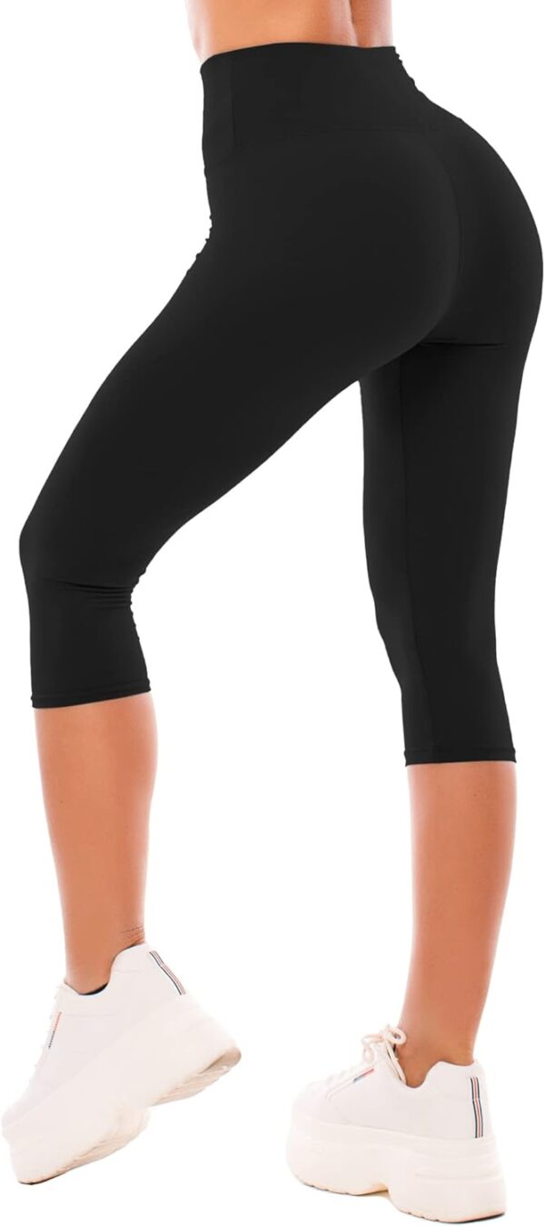 SINOPHANT High Waisted Leggings for Women - Full Length Capri Buttery Soft Yoga Pants for Workout Athletic - Image 2
