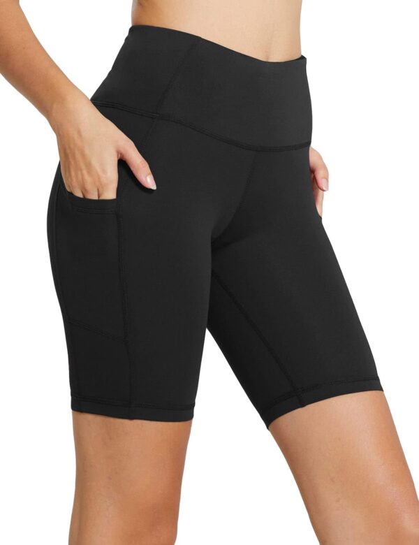 baleaf Women's 8"/ 5"/ 3" Biker Shorts High Waist Yoga Workout Gym Running Volleyball Spandex Shorts with Pockets - Image 2