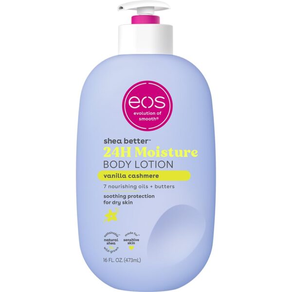 eos Shea Better Body Lotion- Vanilla Cashmere, 24-Hour Moisture Skin Care, Lightweight & Non-Greasy, Made with Natural Shea, Vegan, 16 fl oz - Image 2