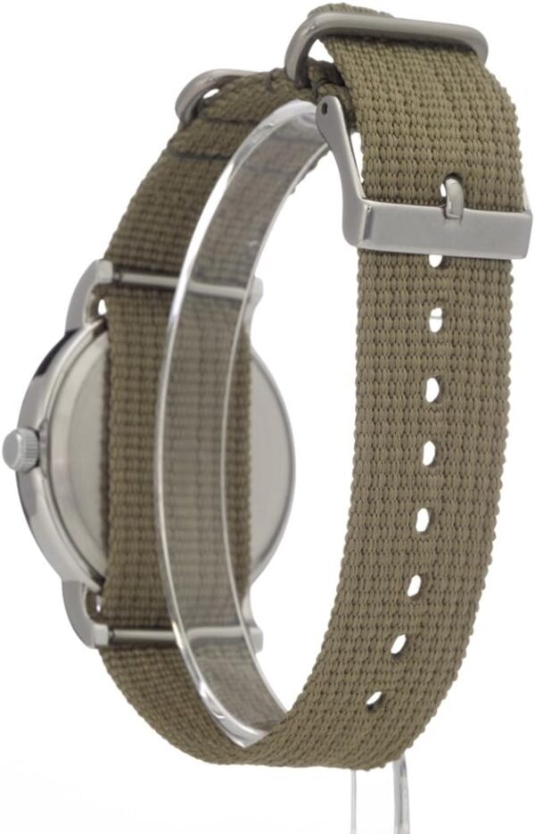 Timex Weekender 38mm Unisex Analog Watch | INDIGLO Backlight | Adjustable Durable Nylon Fabric Slip Through Strap | 24 Hour Time - Image 4