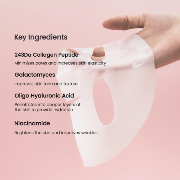 BIODANCE Bio-Collagen Real Deep Mask, Hydrating Overnight Hydrogel Mask, Pore Minimizing, Elasticity Improvement, 34g x4ea - Image 7