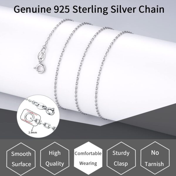 Jewlpire 925 Sterling Silver Chain Necklace Chain for Women 1.1mm Cable Chain Necklace Upgraded Spring-Ring Clasp - Thin & Sturdy - Italian Quality 16/18/20/22/24 Inch - Image 5