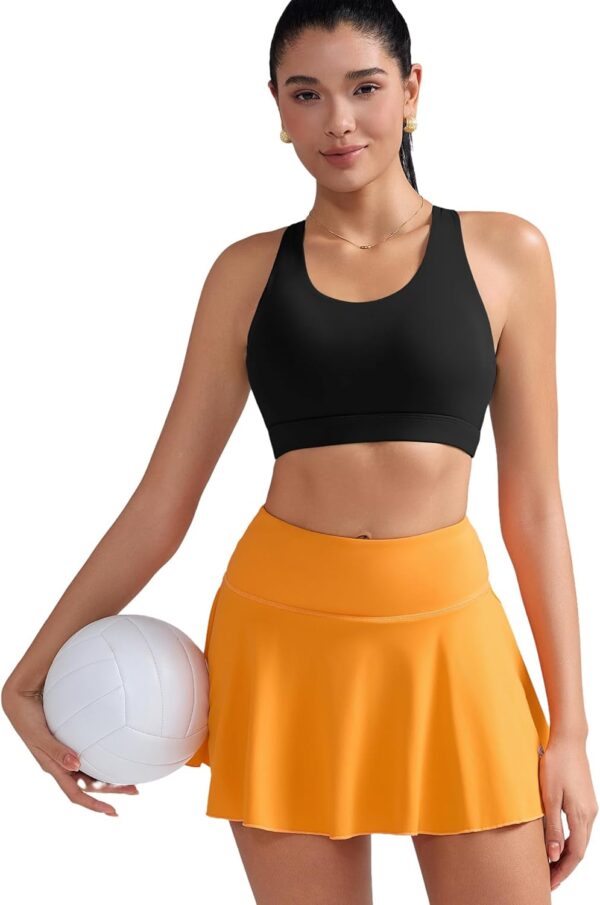 RUNNING GIRL Sports Bra for Women, Criss-Cross Back Padded Strappy Sports Bras Medium Support Yoga Bra with Removable Cups - Image 3