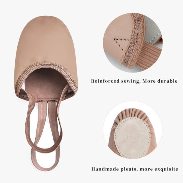 Stelle Leather Half Soles Dance Shoes Womens Lyrical Pirouette Turners Dance Shoes for Turning (Girls/Boys/Men/Adult) - Image 4