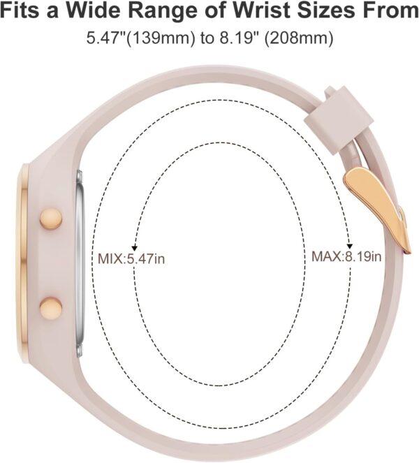 GOLDEN HOUR Waterproof Sport Women's Digital Chronograph Silicone Strap Watch - Image 4