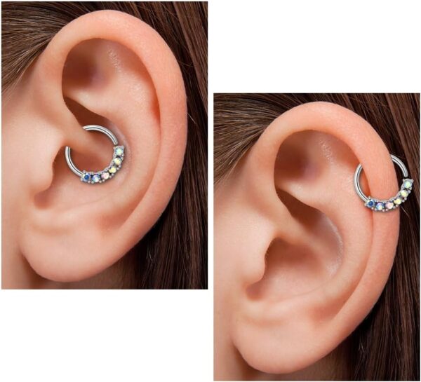 Mayhoop 20g Stainless Steel Nose Rings Hoop L Shape Nose Studs Nose Screw Bone Silver Rose Gold Black Rainbow Pack for Women Men 28Pcs - Image 5