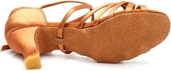 RoseMoli Women's Latin Dance Shoes Satin Professional Ballroom Salsa Practice Performance Dance Shoes - Image 4