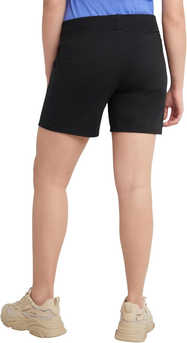 Hanes Women's Jersey Pocket Shorts, Drawstring Cotton Jersey Shorts, 7" Inseam - Image 4