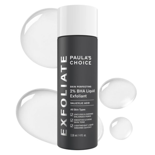 Paula's Choice SKIN PERFECTING 2% BHA Liquid Salicylic Acid Exfoliant-Facial Exfoliant for Enlarged Pores, Wrinkles & Fine Lines, Suitable for Blackhead-Prone Skin, Fragrance-Free - Image 2