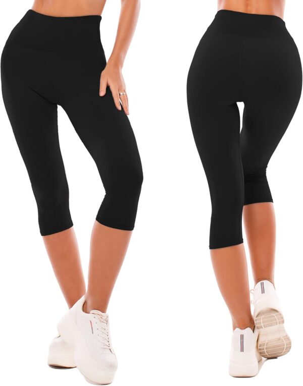 SINOPHANT High Waisted Leggings for Women - Full Length Capri Buttery Soft Yoga Pants for Workout Athletic - Image 3
