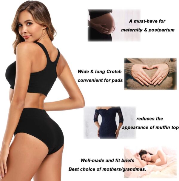 Molasus Women's Cotton Underwear High Waisted Full Coverage Ladies Panties (Regular & Plus Size) - Image 5