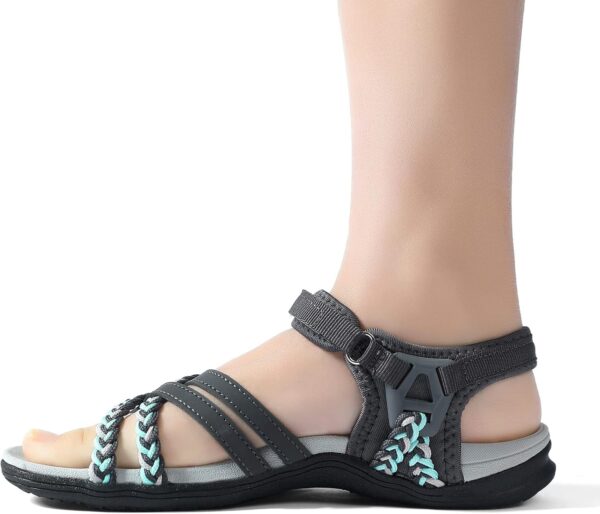 UBFEN Womens Hiking Sandals Sport Sandals Straps with Adjustable Hooks Arch Support Beach Vacation Casual Camping - Image 3