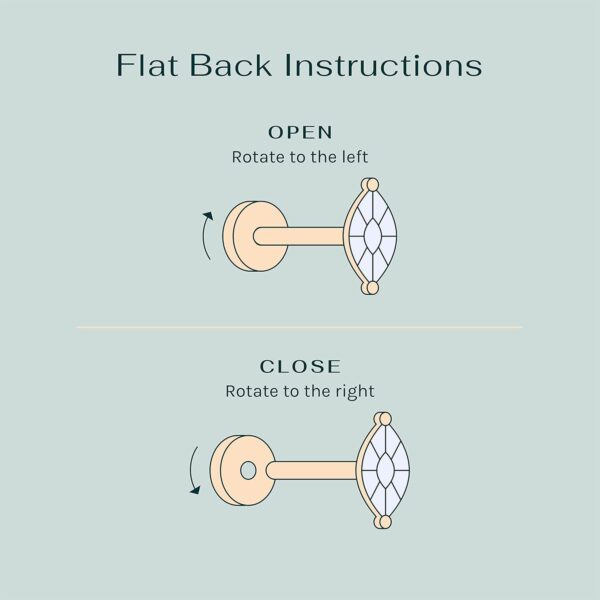 PAVOI 14K Gold Plated Solid 925 Sterling Silver Post Cubic Zirconia Stud Flat Back Earrings for Women | Cartilage Earring | Helix Piercing Jewelry | Small Stud Earrings for Women - Image 4