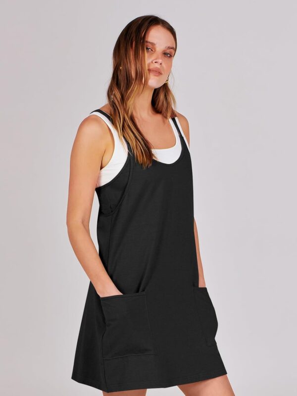 ANRABESS Women Athletic Dress Summer Tennis Workout Active Sports Mini Romper Dress Built in Shorts Travel Vacation Clothes - Image 9