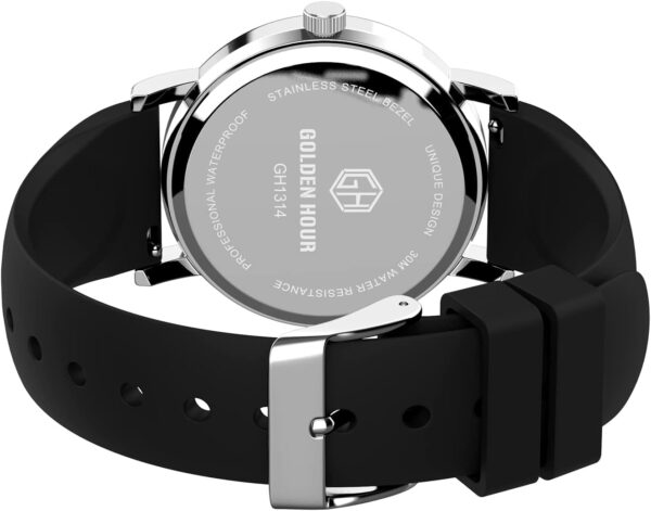 GOLDEN HOUR Waterproof Nurse Watch for Medical Professionals, Students Women Men - Military Time Luminouse Easy Read Dial, 24 Hour with Second Hand, Colorful Silicone Band - Image 7