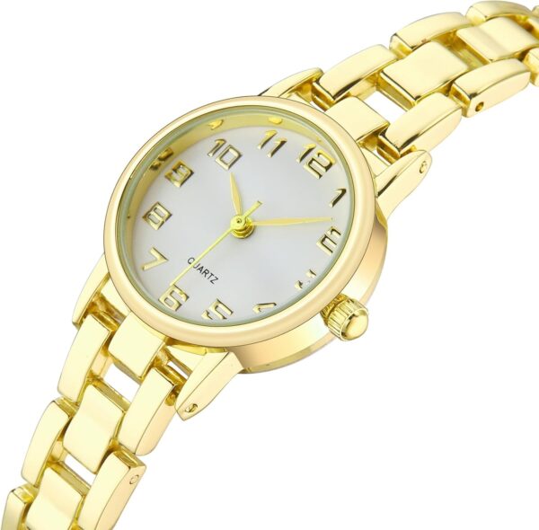 Womens Waterproof Wrist Watch,Women's Small Thin Analog Bracelet Quartz Watch Dainty Christmas Gifts - Image 3