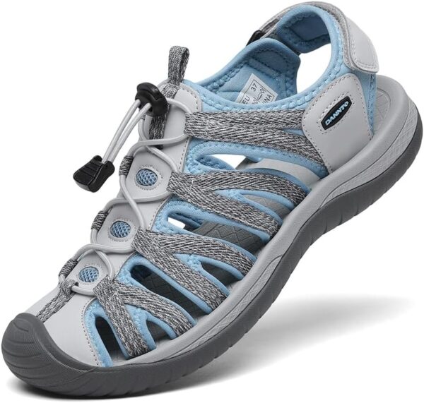 Dannto Women's Closed Toe Hiking Sandals Walking Water Sandal Comfort Athletic Sport Outdoor Sandals - Image 2