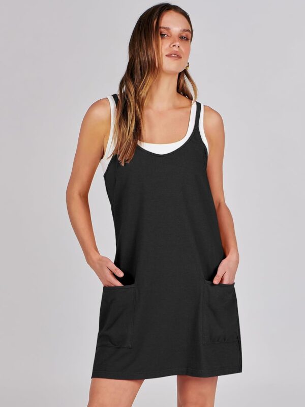 ANRABESS Women Athletic Dress Summer Tennis Workout Active Sports Mini Romper Dress Built in Shorts Travel Vacation Clothes - Image 8