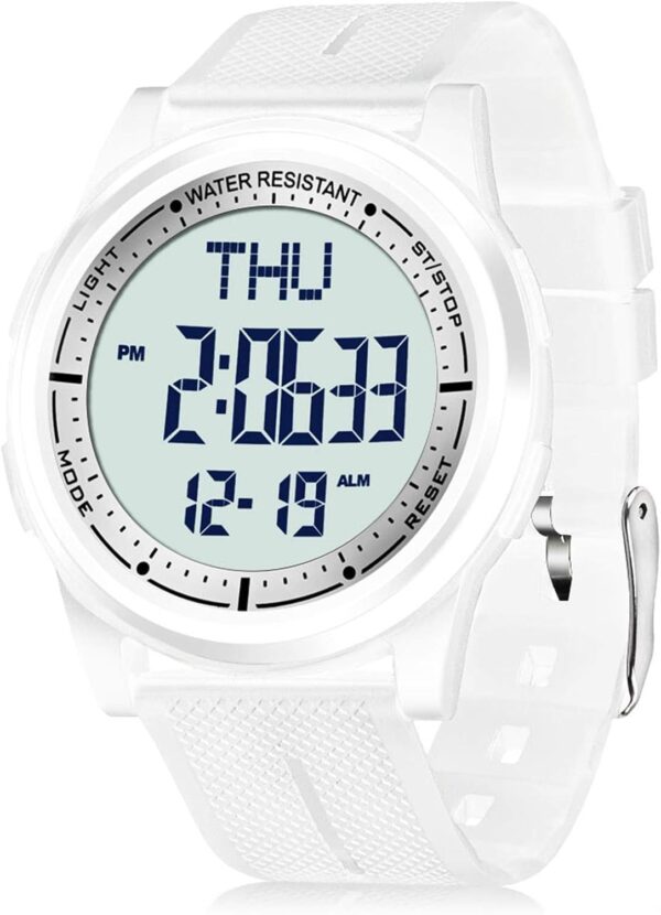 Beeasy Digital Watch Waterproof with Stopwatch Alarm Countdown Dual Time, Ultra-Thin Super Wide-Angle Display Digital Wrist Watches for Men Women - Image 2