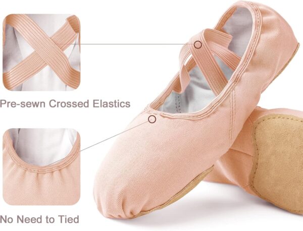 Stelle Women Ballet Shoes Highly Stretch Canvas Adult Ballet Slippers Split Sole Yoga Dance Shoe for Girls Boys - Image 4