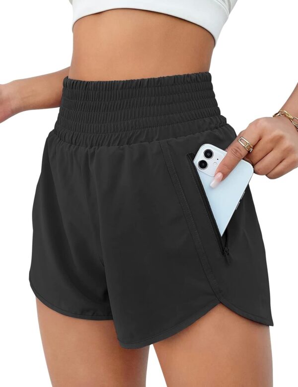 BMJL Women's Athletic Shorts High Waisted Running Short Pocket 2.5" Sporty Shorts Gym Elastic Workout Shorts - Image 2