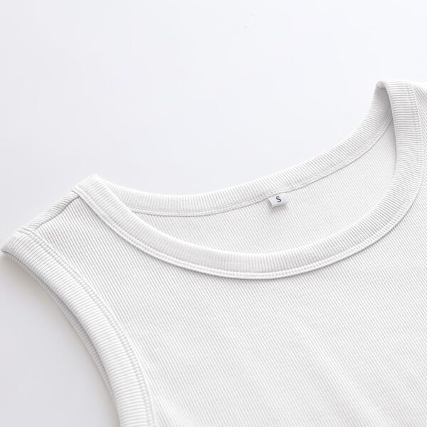 ANRABESS Womens Sleeveless High Neck Tank Tops Fashion Summer Casual Basic Slim Fit Ribbed Racerback Top Shirt Clothes - Image 4