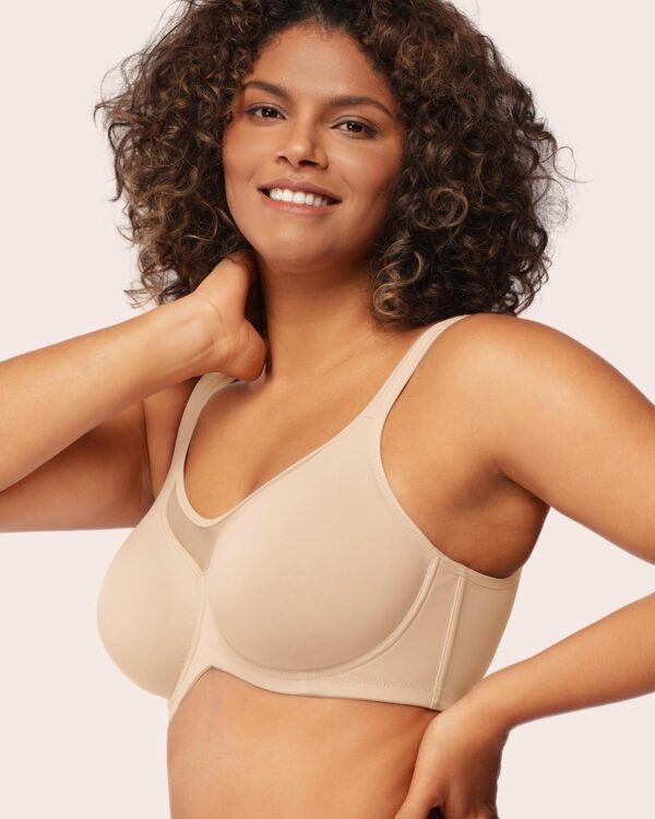HSIA Minimizer Bras for Women Plus Size, Full Coverage Coolcomfort T Shirt Unlined Bra with Underwire for Heavy Breast - Image 3