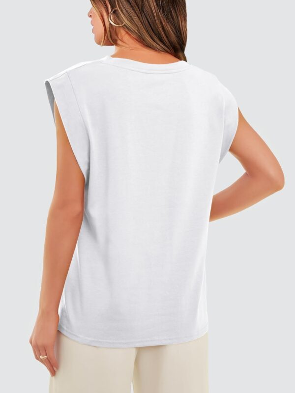 WIHOLL Cap Sleeve Tops for Women Summer Top Basic Tee Shirts Casual Tank Loose Fit 2025 Fashion - Image 6