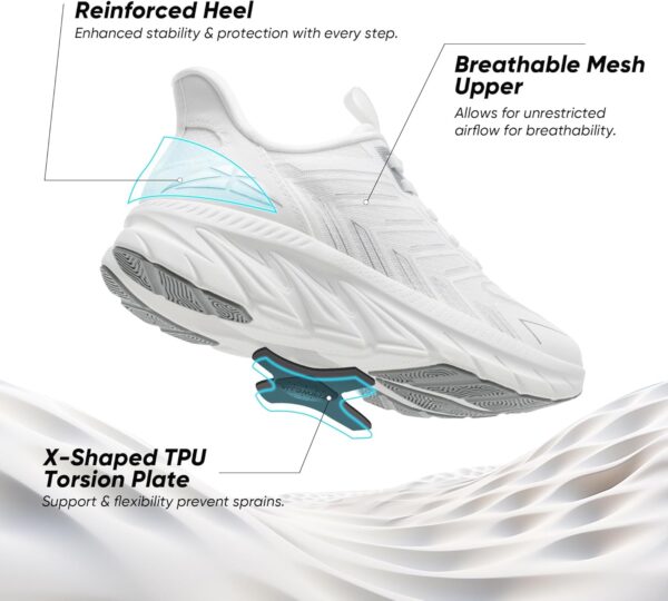 Women's Slip On Walking Shoes Running Comfortable Tennis Breathable Non Slip Athletic Gym Workout Cross Training Fashion Sneakers - Image 5