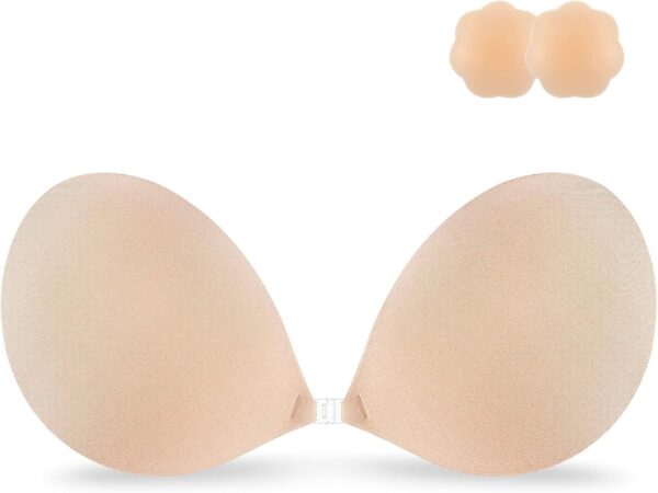 Niidor Adhesive Strapless Bra for Women Sticky Invisible Push up Silicone Bra for Backless Dress 2025 Upgraded Clasp Bras - Image 2