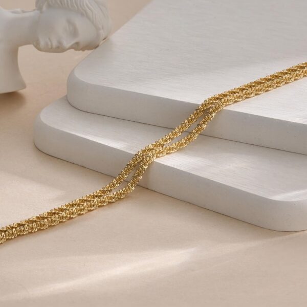 Ankle Bracelets for Women, Glitter Waterproof Adjustable Anklet for Women, 14K Gold Plated/Sterling Silver Layered Anklets, Summer Beach Anklet Jewelry for Women Gift - Image 9