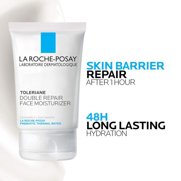 La Roche-Posay Toleriane Double Repair Face Moisturizer, Daily Moisturizer Face Cream with Ceramide & Niacinamide for All Skin Types, Immediate Comfort & Long Lasting Hydration, Fragrance Free - Image 5