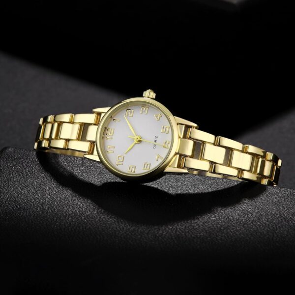 Womens Waterproof Wrist Watch,Women's Small Thin Analog Bracelet Quartz Watch Dainty Christmas Gifts - Image 4