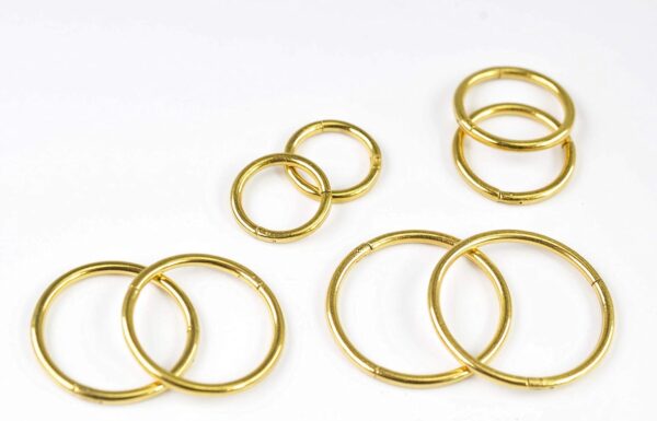 4Pairs/Pcs 18G Surgical Steel Hinged Clicker Segment Nose Rings Hoop Helix Cartilage Daith Tragus Sleeper Earrings Body Piercing for Women Men 6mm 8mm 10mm 12mm - Image 7
