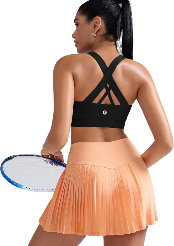 RUNNING GIRL Sports Bra for Women, Criss-Cross Back Padded Strappy Sports Bras Medium Support Yoga Bra with Removable Cups - Image 6