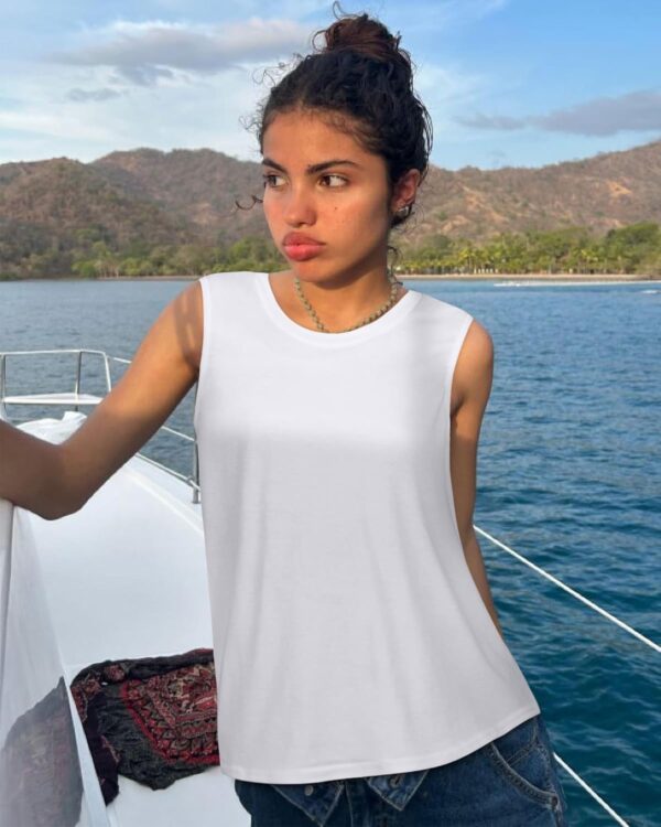 Womens Tank Tops Summer T Shirts Sleeveless Casual Loose Tunic Blouses - Image 6