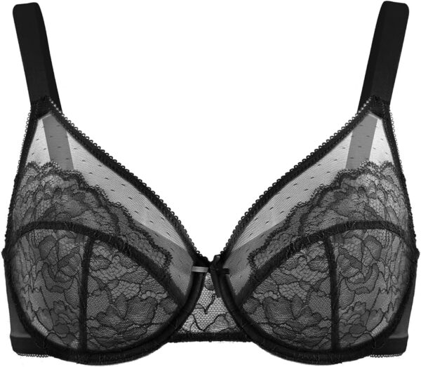 HSIA Minimizer Bras for Women Full Coverage Underwire Bras Plus Size Lifting Lace Bra for Heavy Breast - Image 4