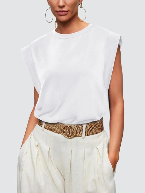WIHOLL Cap Sleeve Tops for Women Summer Top Basic Tee Shirts Casual Tank Loose Fit 2025 Fashion - Image 3
