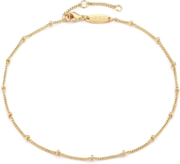 MEVECCO Anklet for Women Gold Chain 14K Gold Plated Dainty Boho Beach Summer Simple Foot Jewelry Ankle Bracelet - Image 2