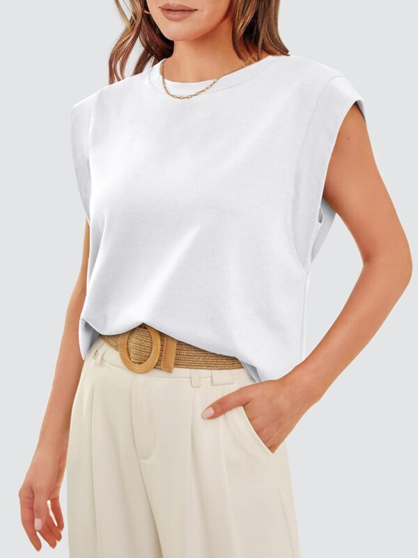 WIHOLL Cap Sleeve Tops for Women Summer Top Basic Tee Shirts Casual Tank Loose Fit 2025 Fashion - Image 4