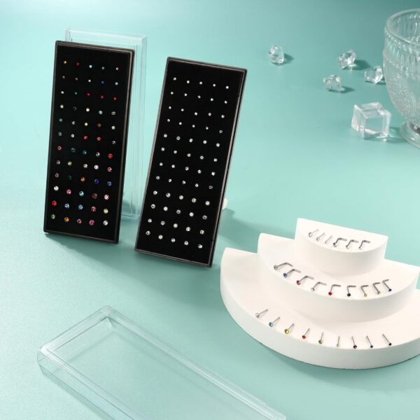 THUNARAZ Straight L Shaped Stainless Steel Nose Studs Rings Piercing Pin Body Jewelry 20G-22G 1.5mm 2mm 2.5mm - Image 8