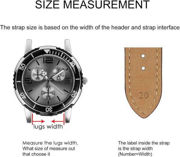 BISONSTRAP Watch Strap, Vintage Leather Replacement Bracelet, Band Width-14mm 15mm 16mm 17mm 18mm 19mm 20mm 21mm 22mm 23mm 24mm - Image 6