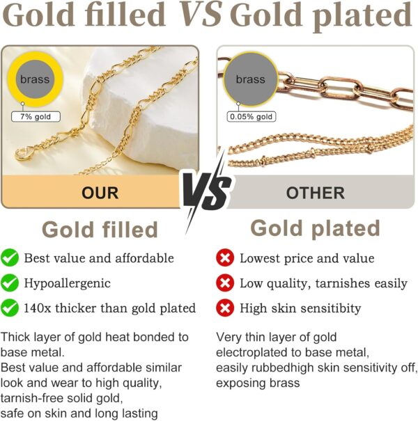 Gold Bracelets for Women,Dainty Bracelets Set for Women Trendy, Gold Bracelets Stack With Beaded, Cuban, Paperclip, Heart, Snake, Rope, Pearl, Cross, Hand Chain, Silver Jewelry Gifts for Women - Image 7