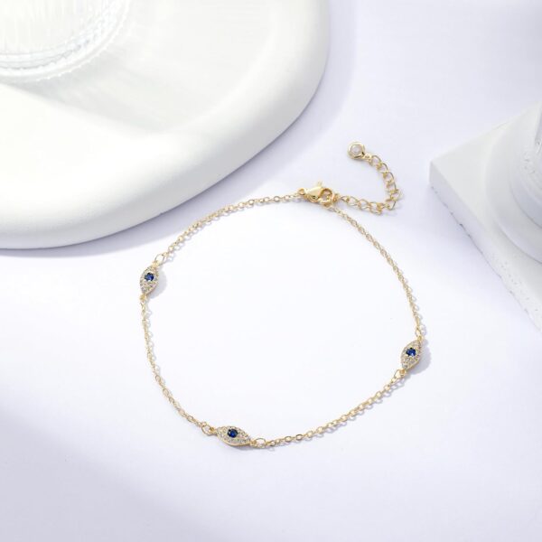 Anklets for Women 14K Real Gold Silver Plated Ankle Bracelets Trendy Waterproof Boho Anklets Set Adjustable Dainty Cute Diamond Beaded Heart Non Tarnish Summer Beach Jewelry Gift - Image 5