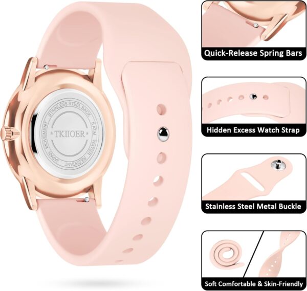 Nurse Watch for Nurse Medical Professionals Students Women Men, 50M Waterproof 12/24 Hour Military Time Luminous Easy Read Dial, Second Hand Watch for Nursing - Image 7