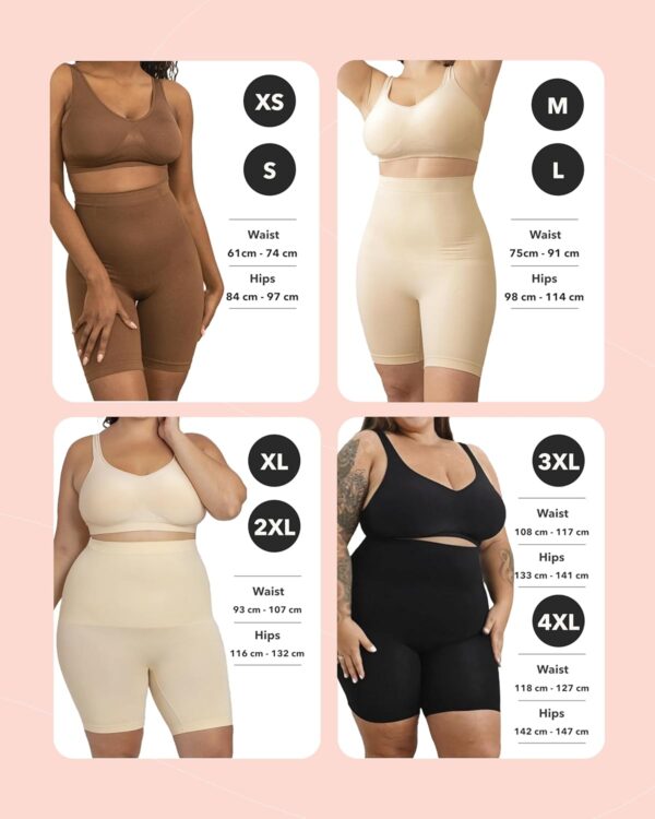 SHAPERMINT Shapewear for Women - High-Waisted Shapewear Tummy Control Shorts, Faja Body Shaper, Underwear for Women - Image 4