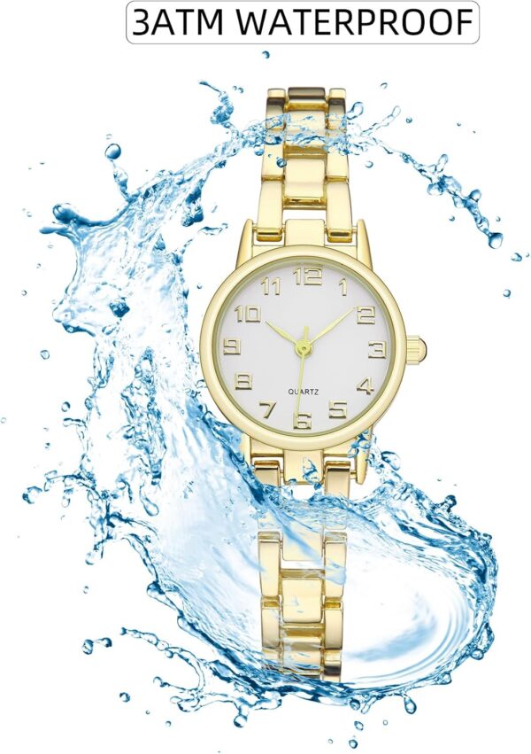 Womens Waterproof Wrist Watch,Women's Small Thin Analog Bracelet Quartz Watch Dainty Christmas Gifts - Image 6
