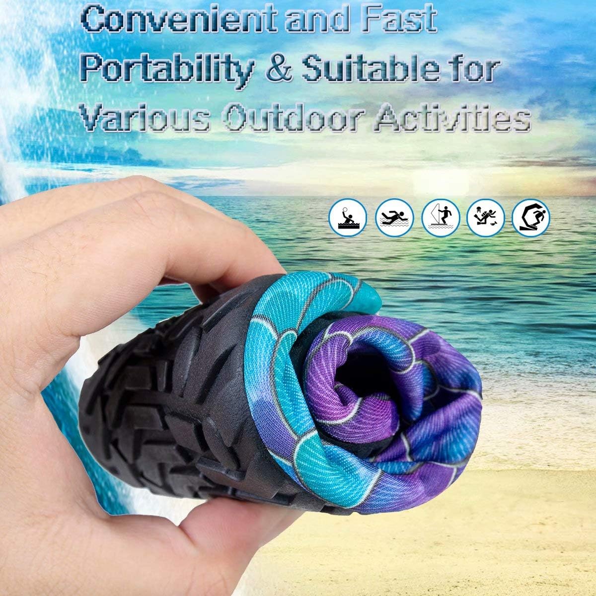 YALOX Water Shoes Women's Men's Outdoor Beach Swimming Aqua Socks Quick-Dry Barefoot Shoes Surfing Yoga Pool Exercise - Image 6