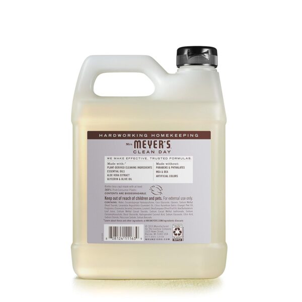 MRS. MEYER'S CLEAN DAY Liquid Hand Soap Refill, Cruelty Free and Biodegradable Formula, Lavender Scent, 33 Fl Oz (Pack of 1) - Image 4