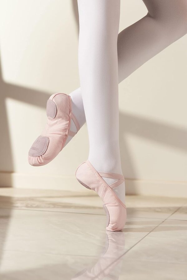 Dance Women's Ballet Shoes Stretch Canvas Dance Slippers Split Sole for Girls/Adult - Image 3